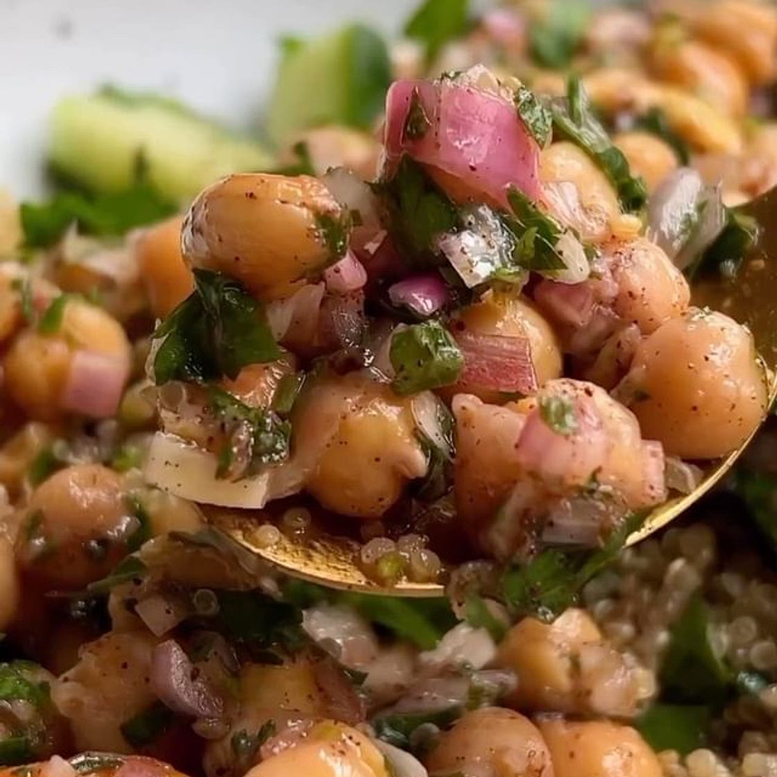🍋 Seared Lemon &amp; Sumac Marinated Chickpeas