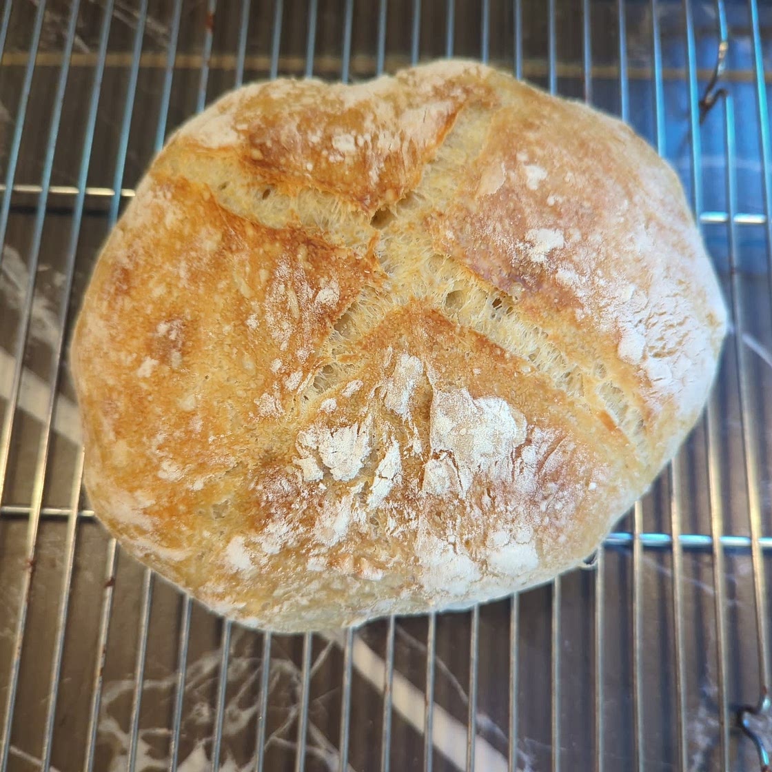 Dutch Oven No Knead Crusty Bread