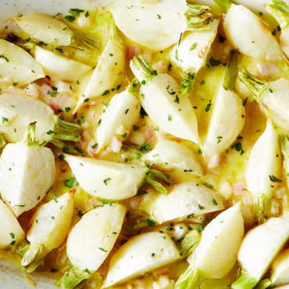Braised Baby Turnips:
