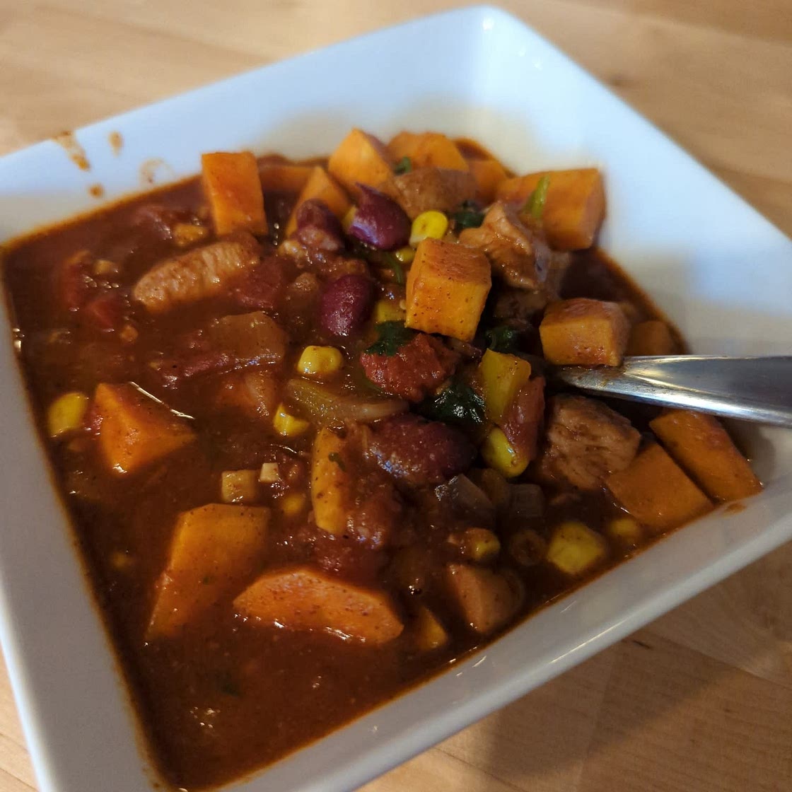 Spicy Chicken and Sweet Potato Stew