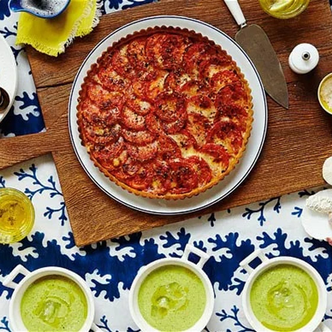 Tomato and roast garlic tart recipe