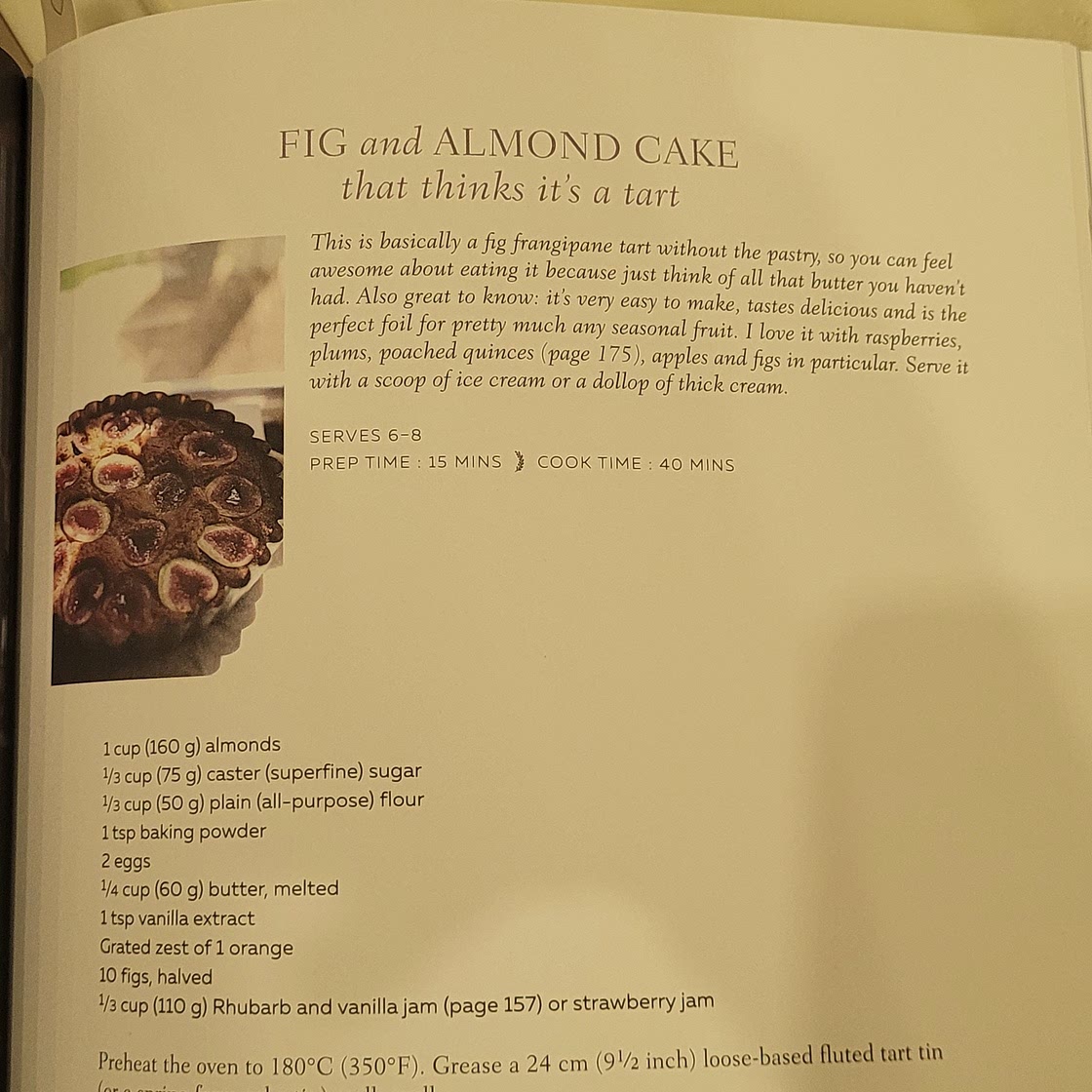Fig & Almond Tart (or any fruit)