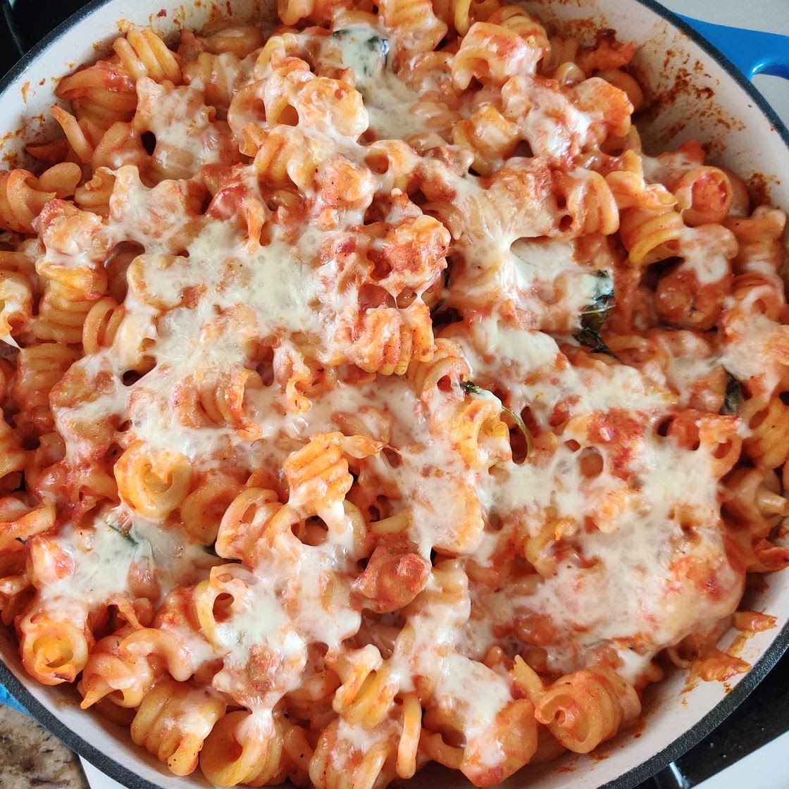 Chicken, Tomato and Mozzarella Pasta Bake