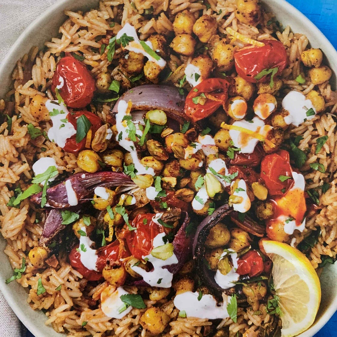 Shawarma spiced chickpea bowls