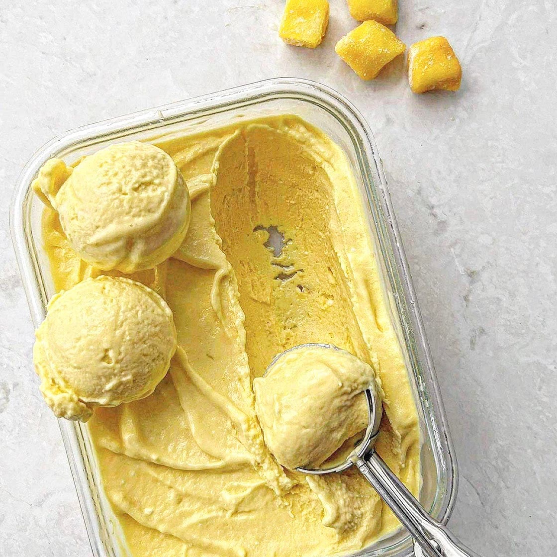 2-Ingredient Mango Coconut Milk Ice Cream (Vegan)
