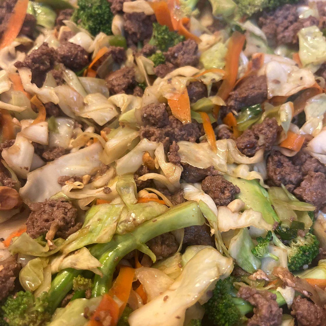 Ground Beef Cabbage Stir Fry