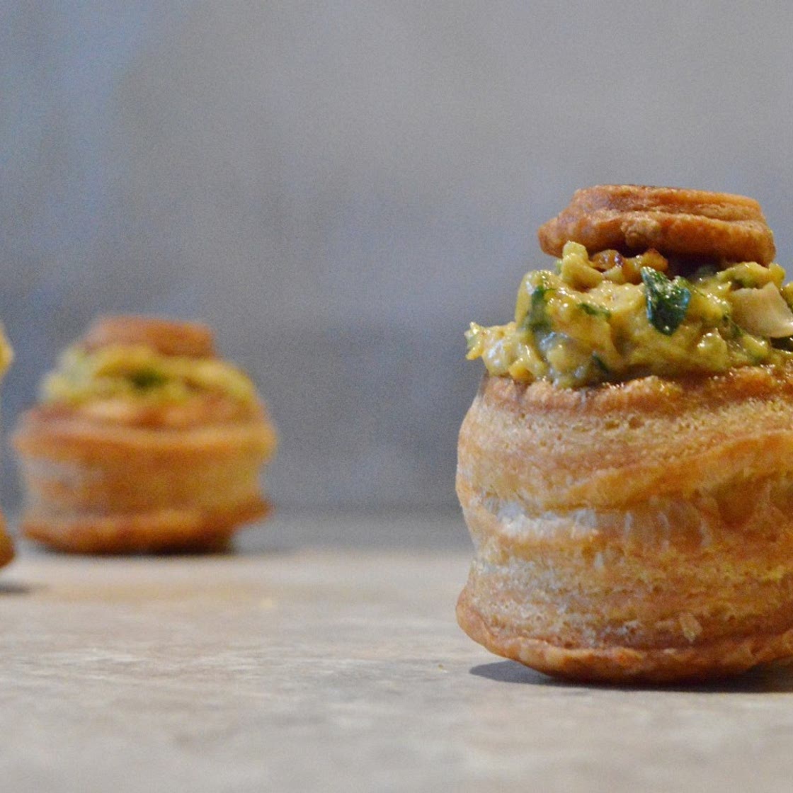 Coronation chicken vol-au-vents