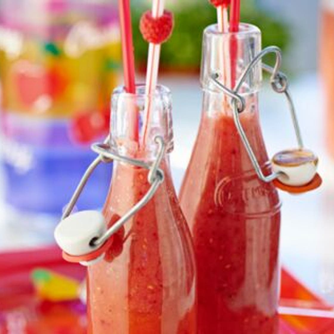 Smoothie pêche framboise