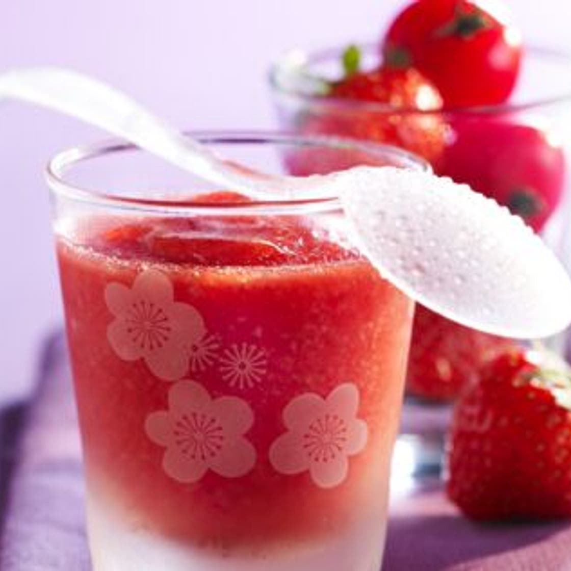 Granité fraise et tomate