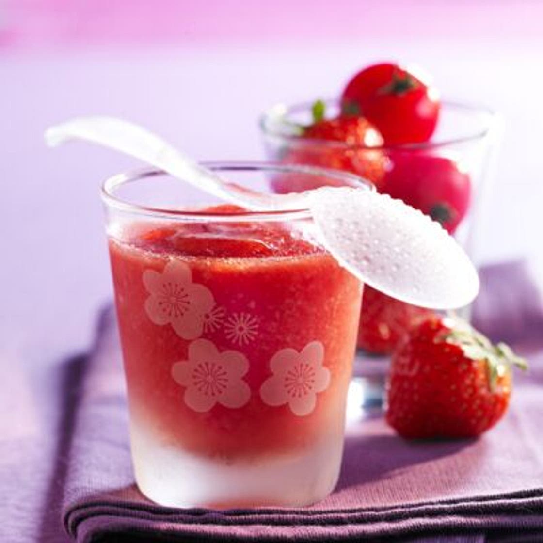 Granité fraise et tomate