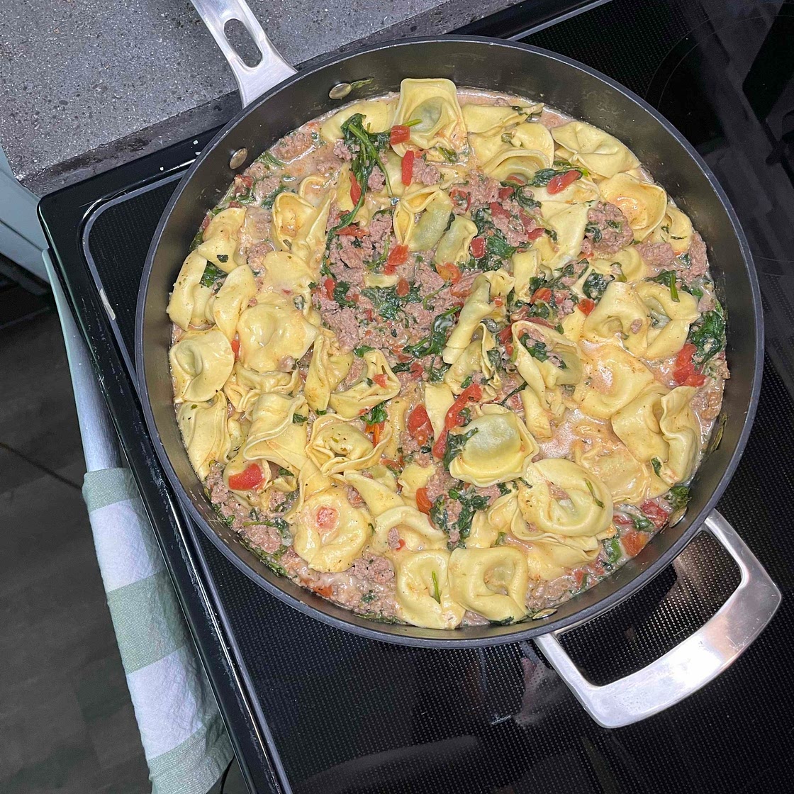 One Pot Spinach Tortellini