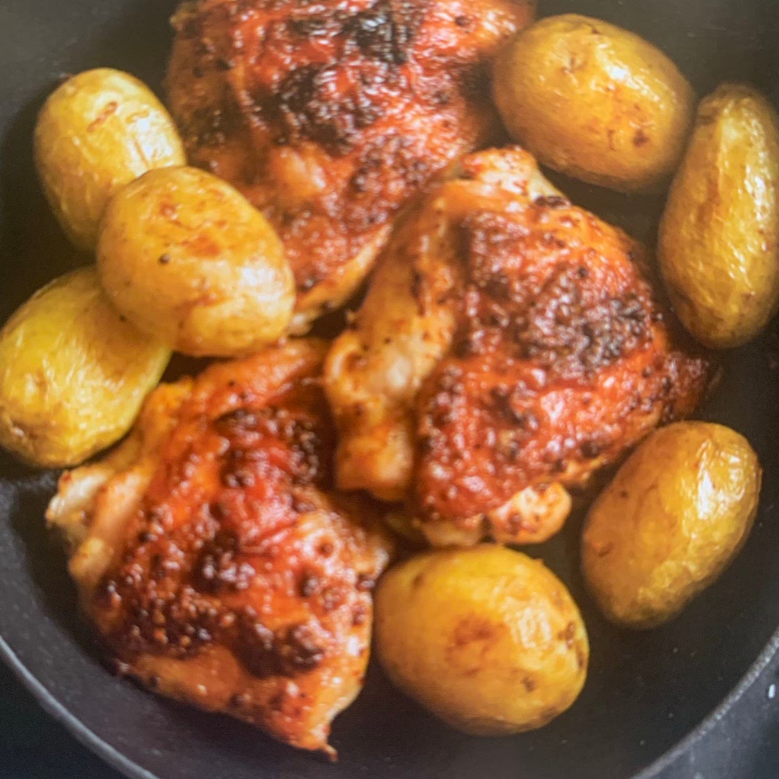 Mustard-Roasted Chicken Thighs 
