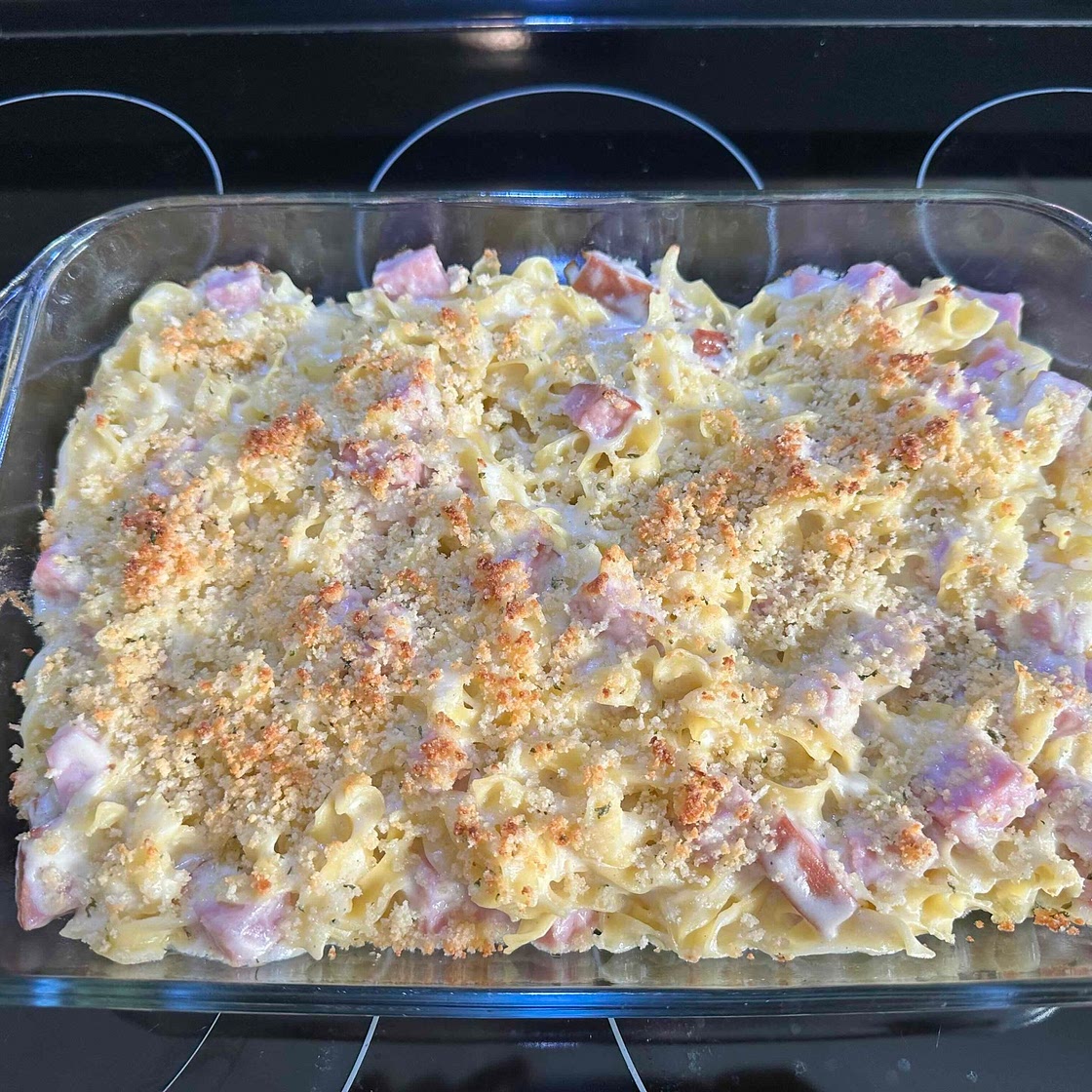 Swiss & Ham Pasta Bake