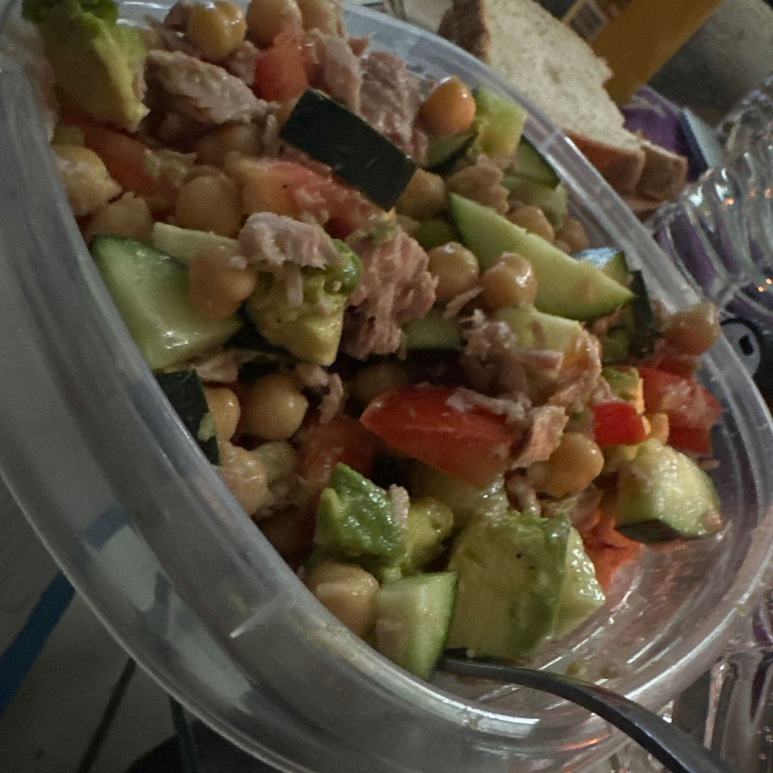 Avocado Tuna Chickpea Salad