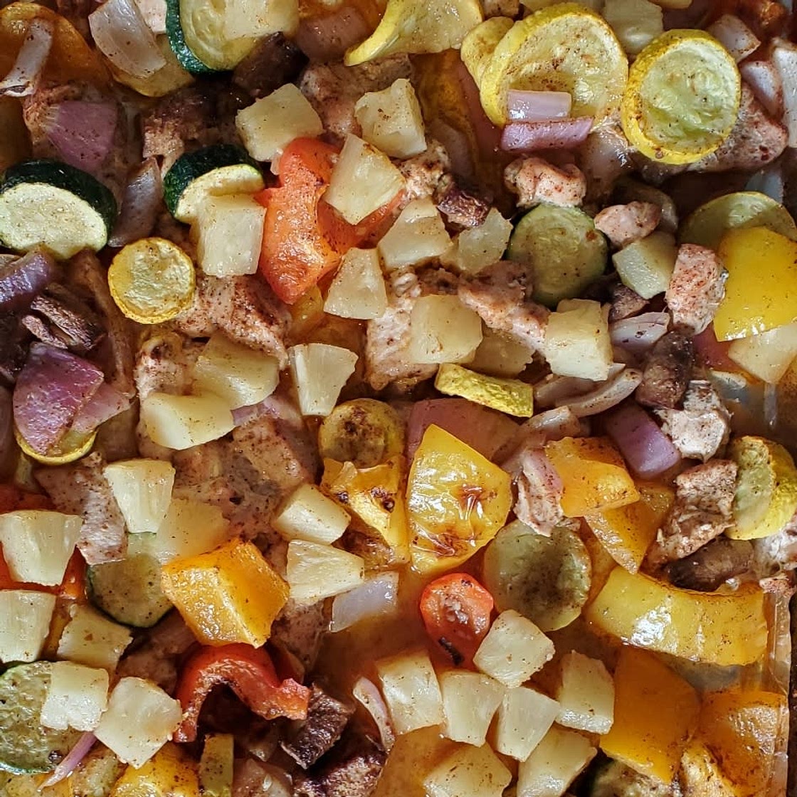 Sheet Pan Hawaiian Pineapple Chicken
