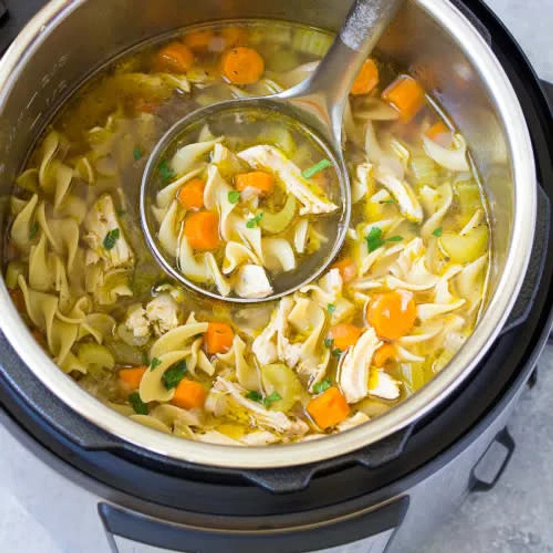 Pressure-Cooker Chicken Noodle Soup