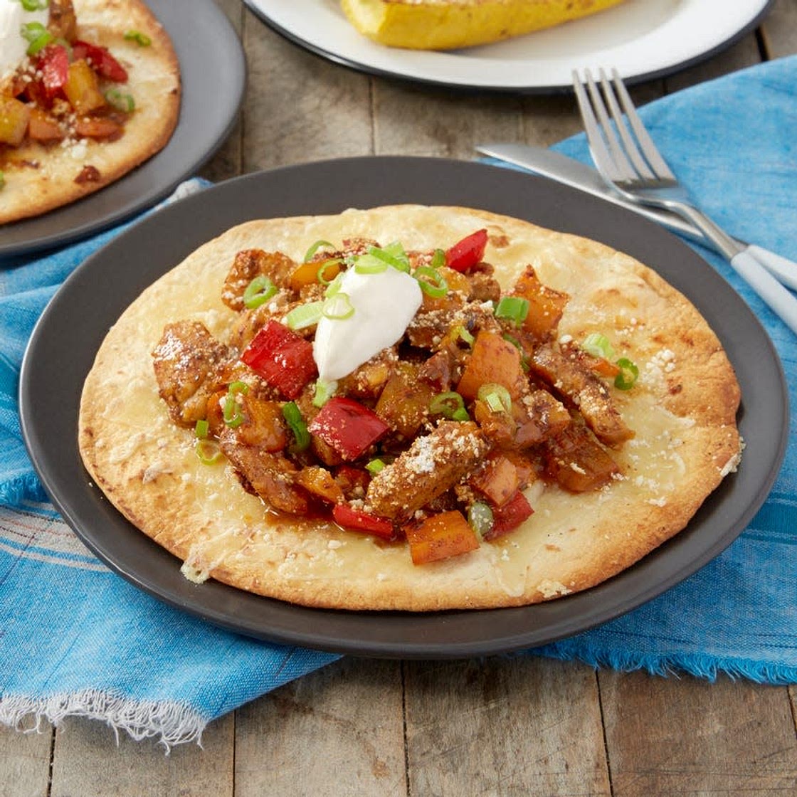 Chicken & Sweet Pepper Tostadas
