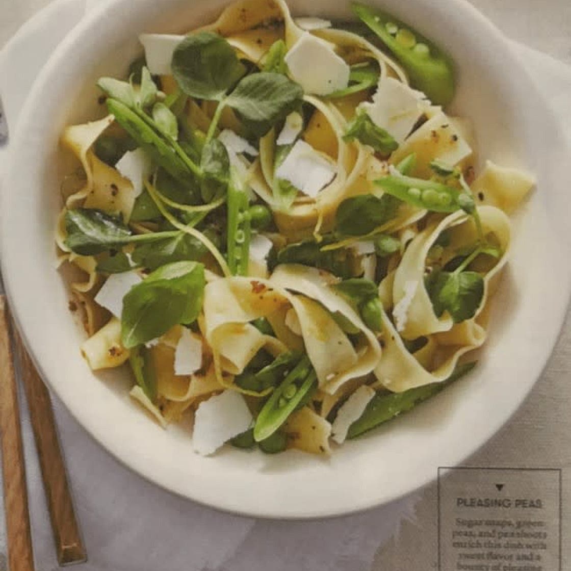 Pea Pappardelle Pasta