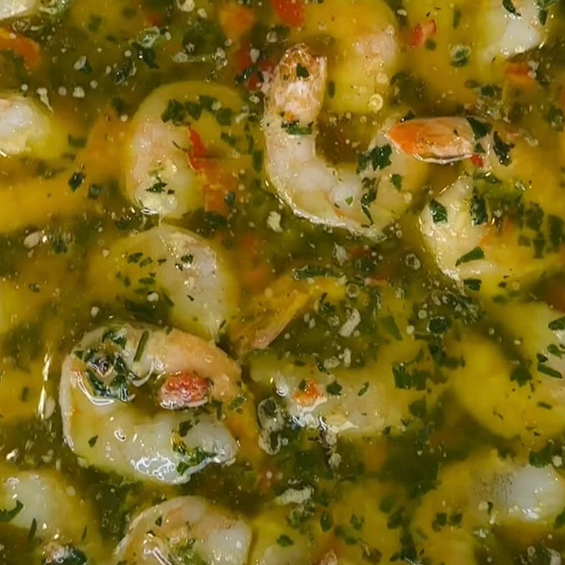 Chilli garlic prawn bake