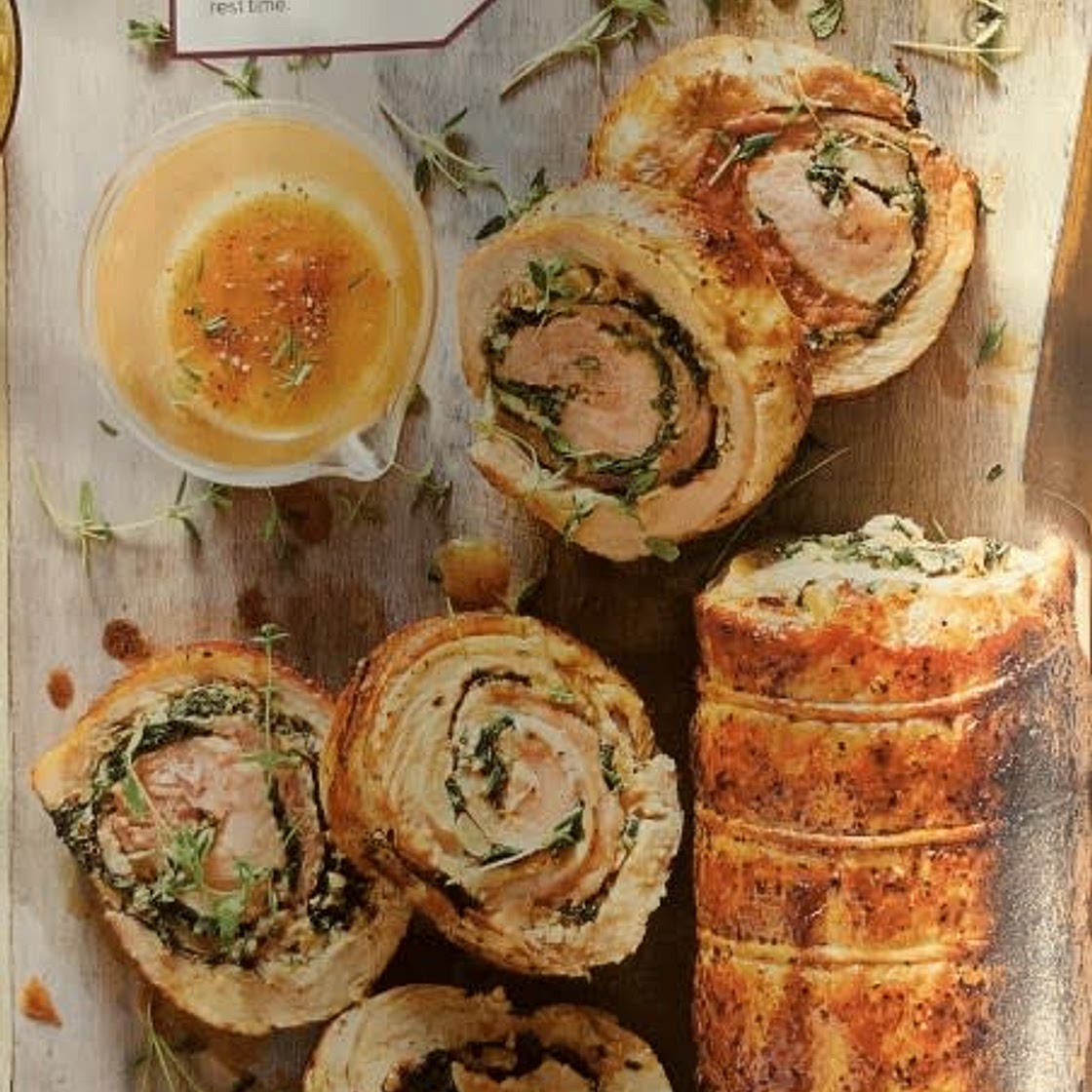 Pork Loin Stuffed with Spinach and Goat Cheese