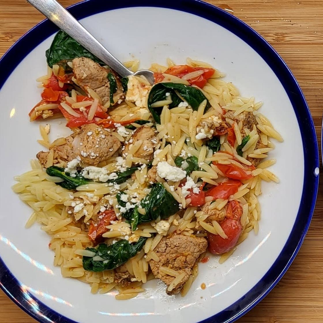 Mediterranean Pork and Orzo