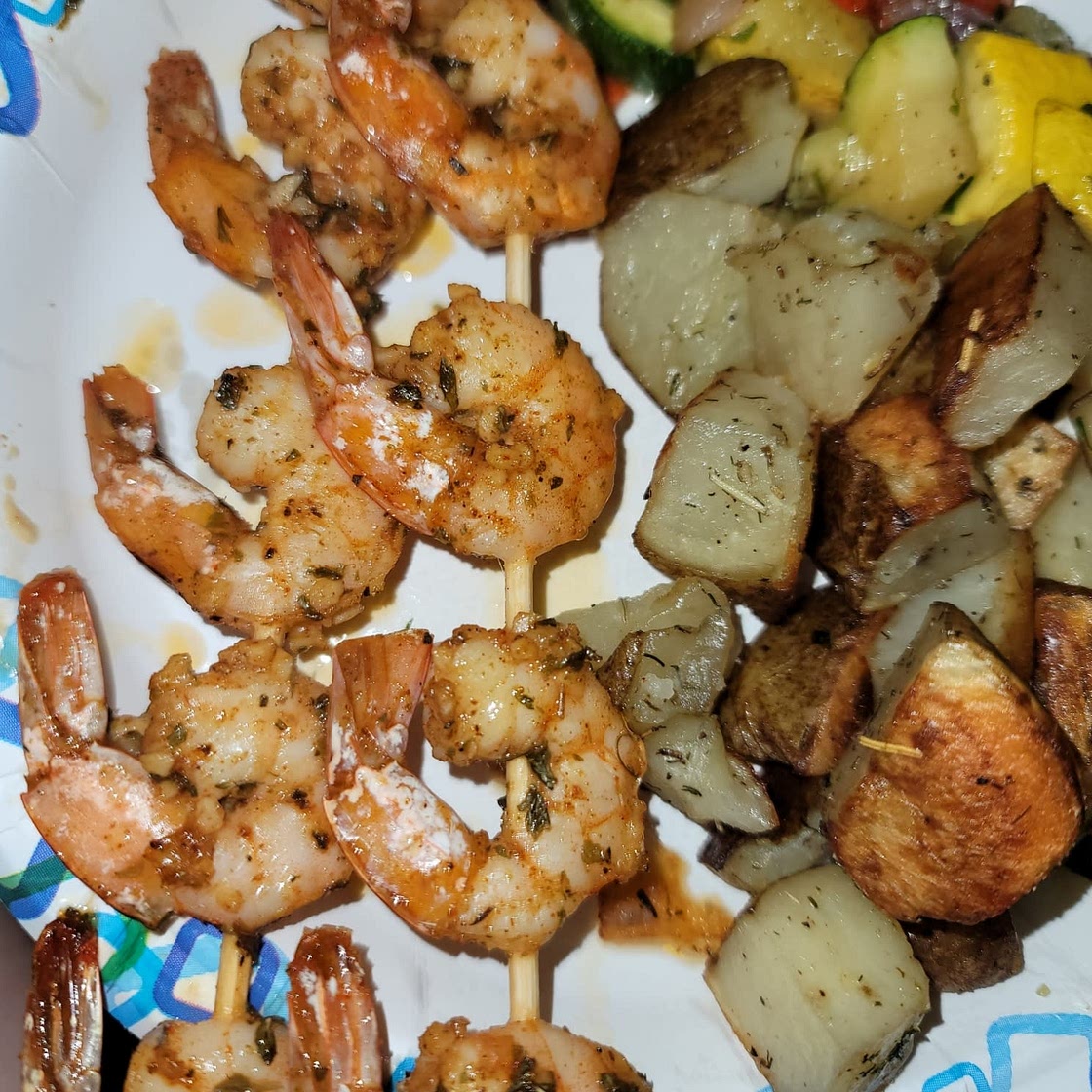 Oven Baked Shrimp Skewers