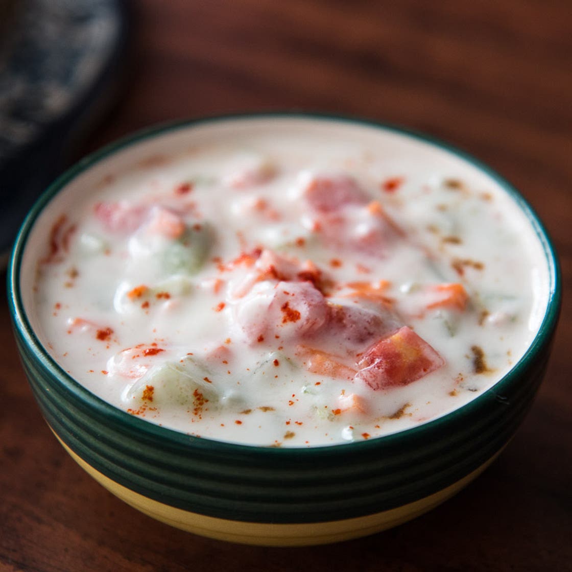 Grated Carrot Cucumber Tomato Raita Recipe