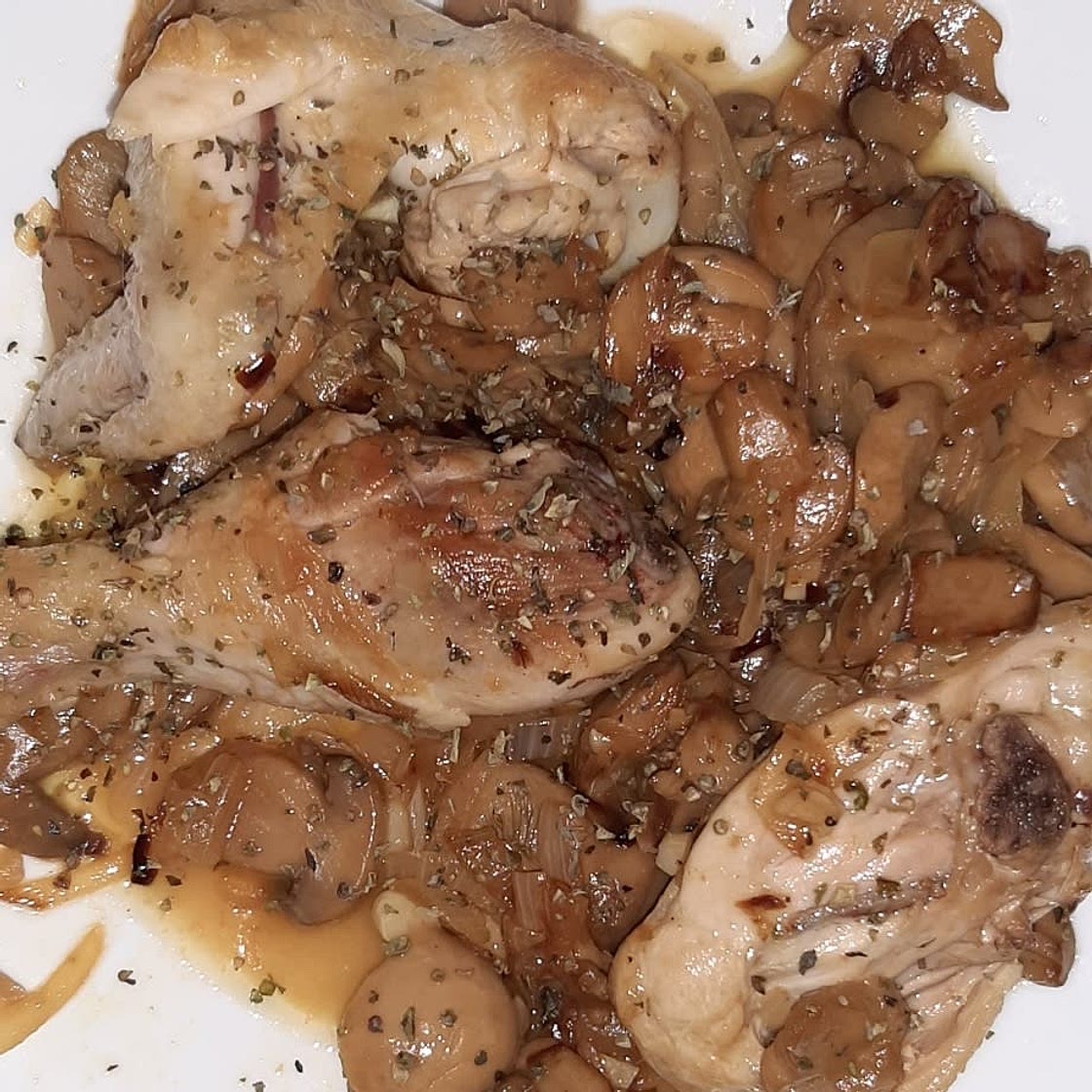 Receta de pollo con champiñones casero