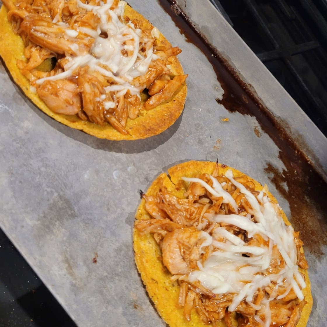 Easy BBQ Chicken Tostadas