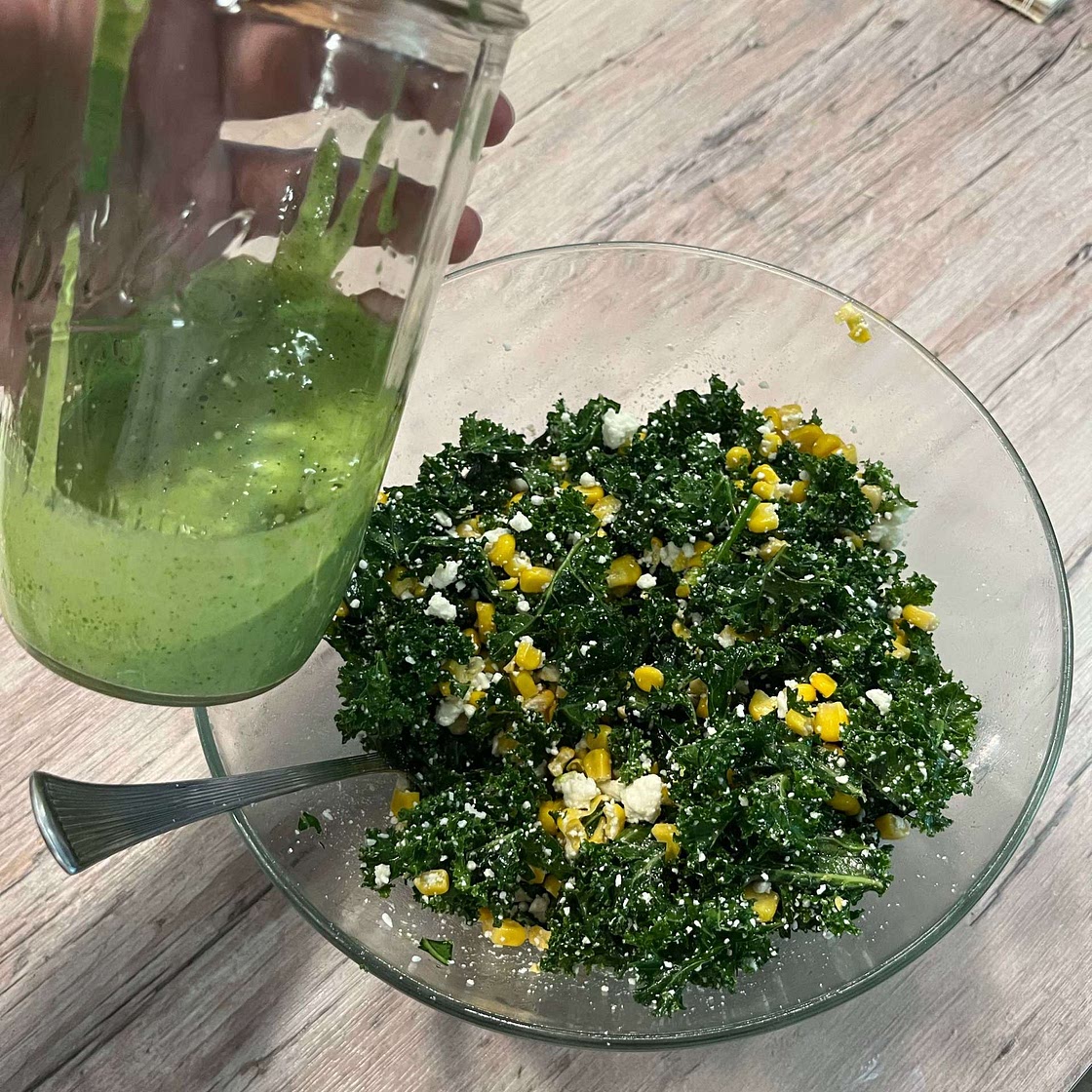 Mexican Street Corn Kale Salad