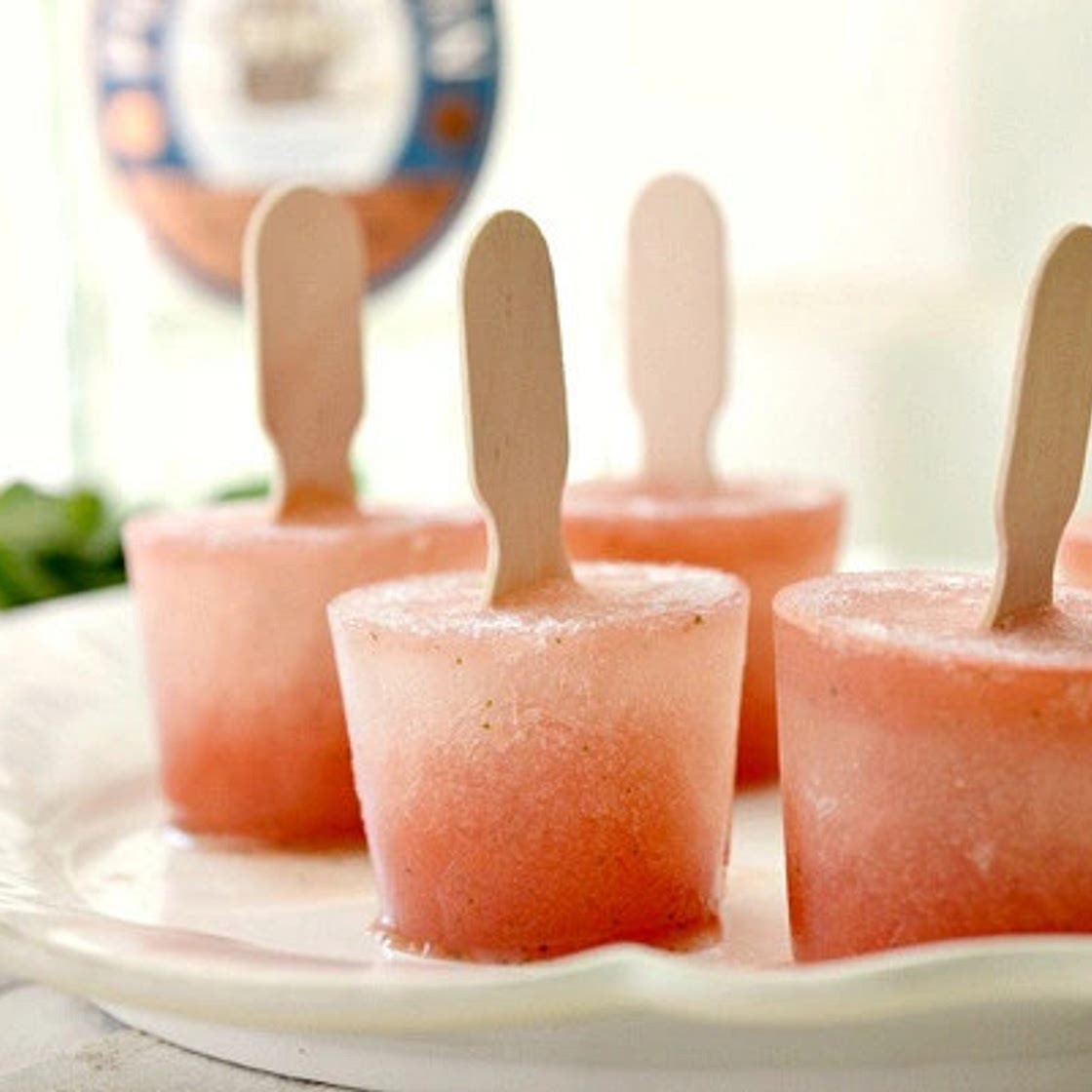 Watermelon and mint gin pops