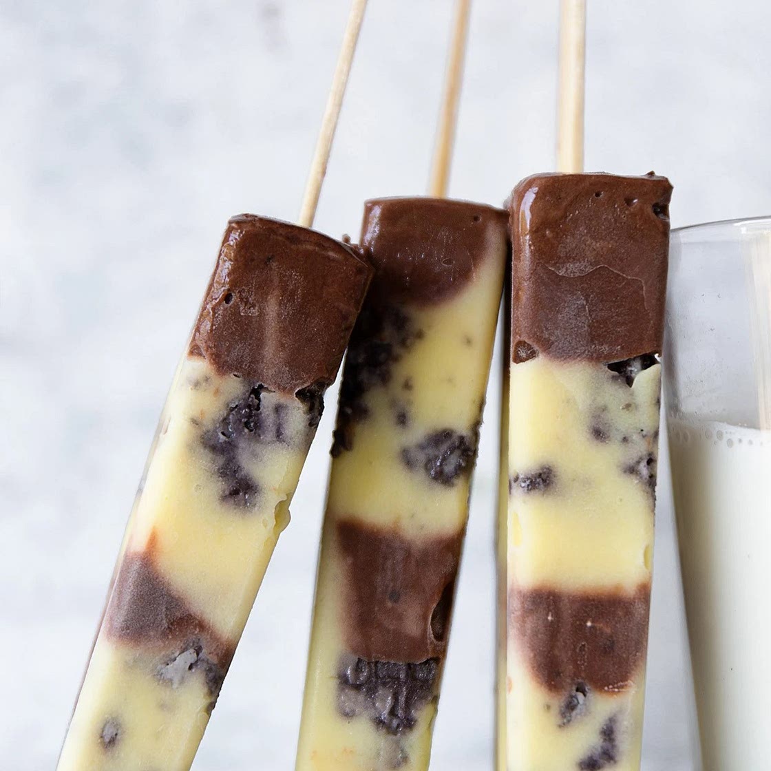 Bailey's Cookies and Cream popsicles