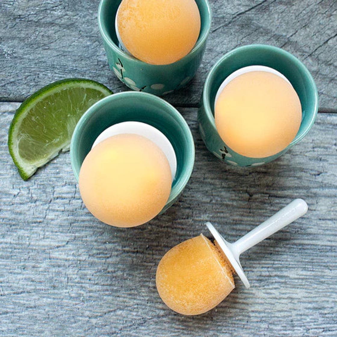 Boozy Mango Cantaloupe Sake Pops