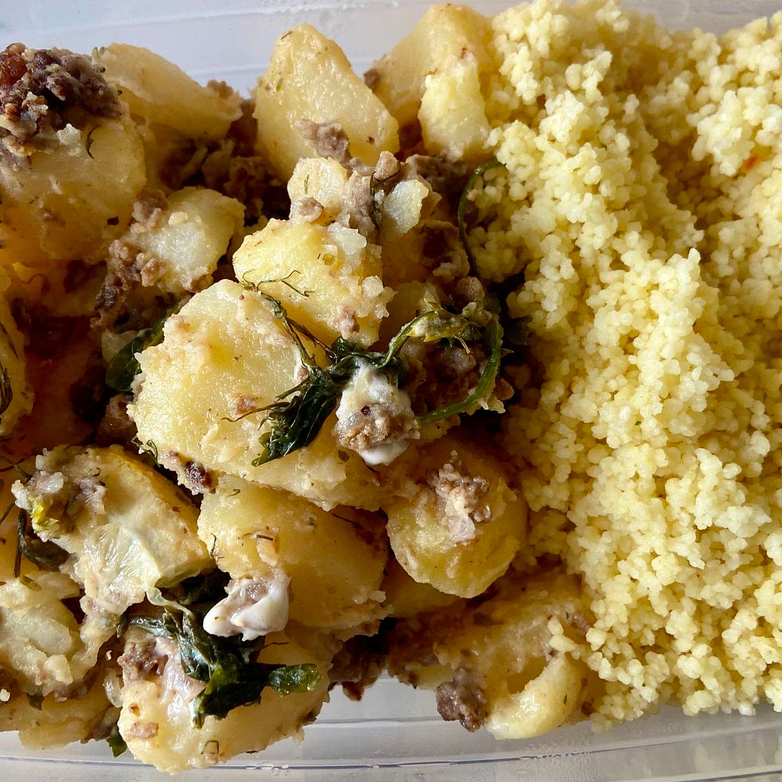 Potato Salad with Minced Meat