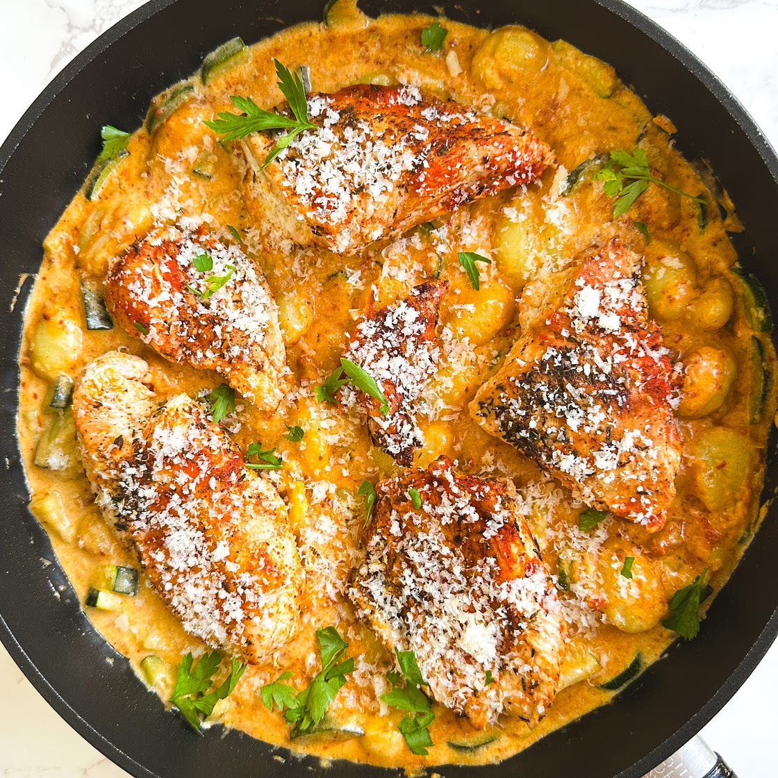 Creamy Pesto Chicken Gnocchi