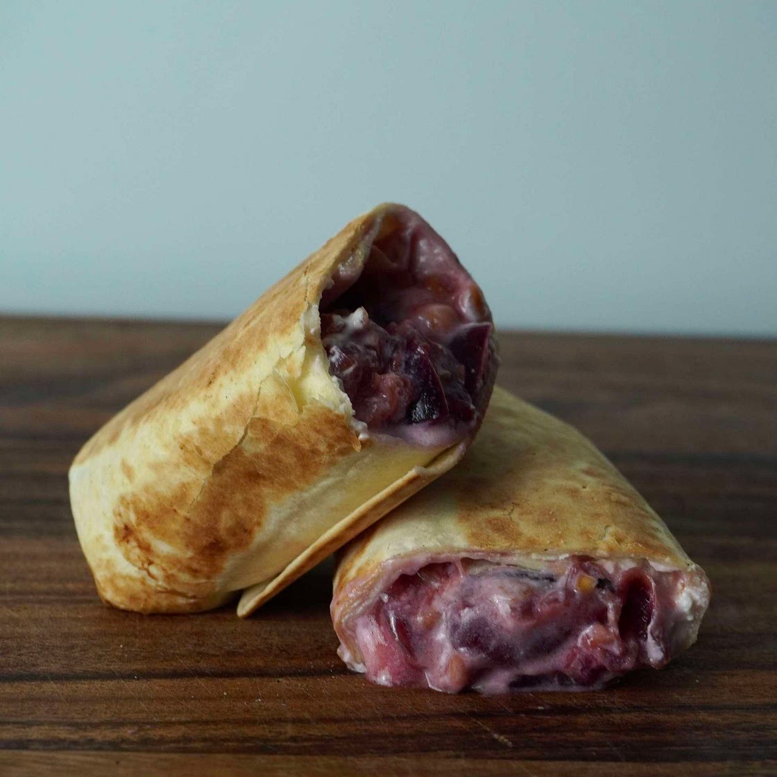 Cherry cheesecake burrito