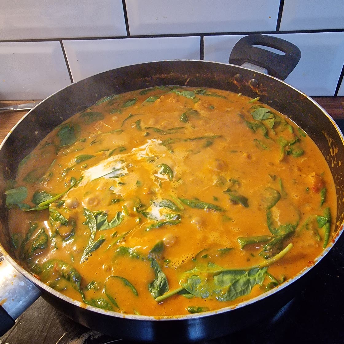 Spinach, Sweet Potato and Chickpea Curry