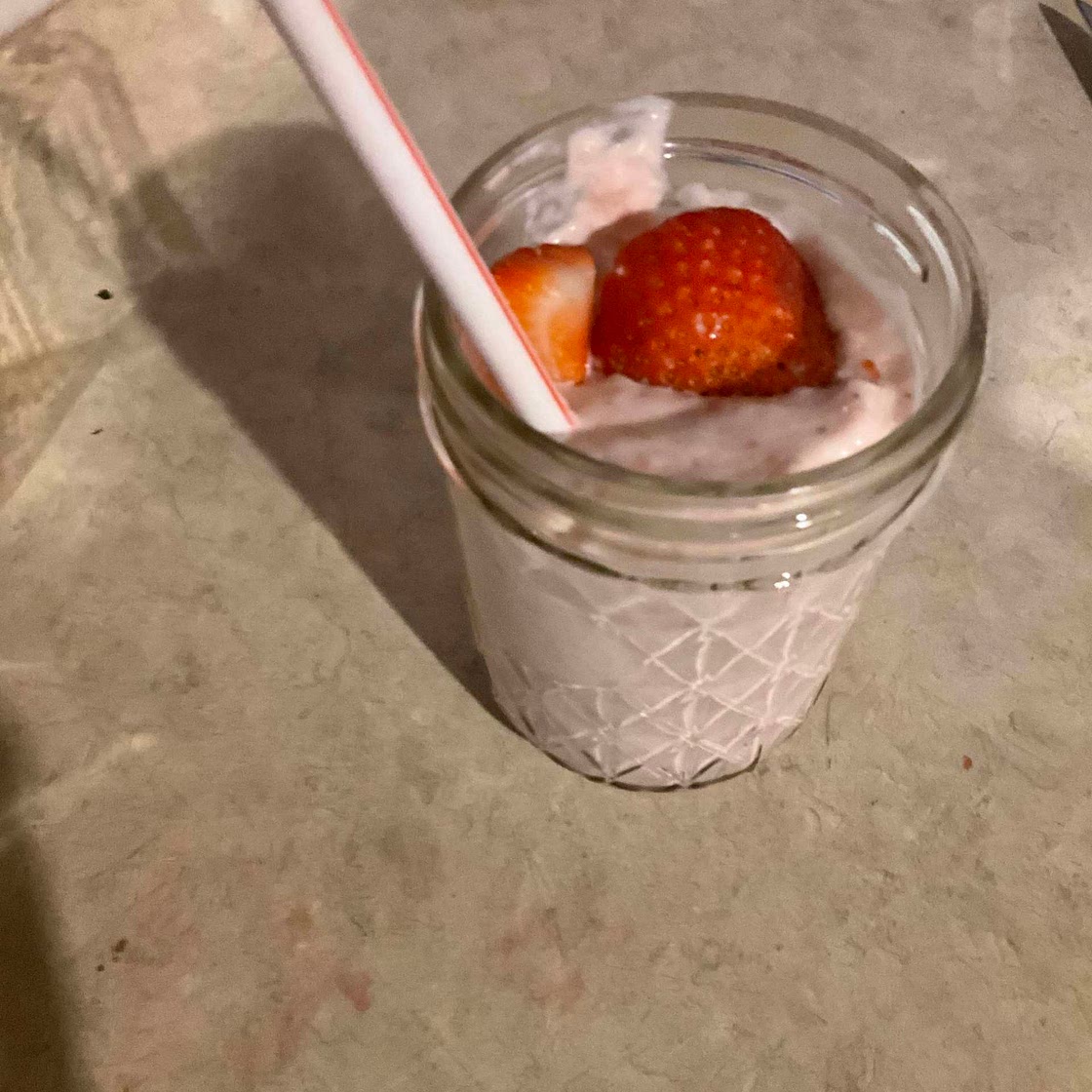Super simple, strawberries, and cream smoothie