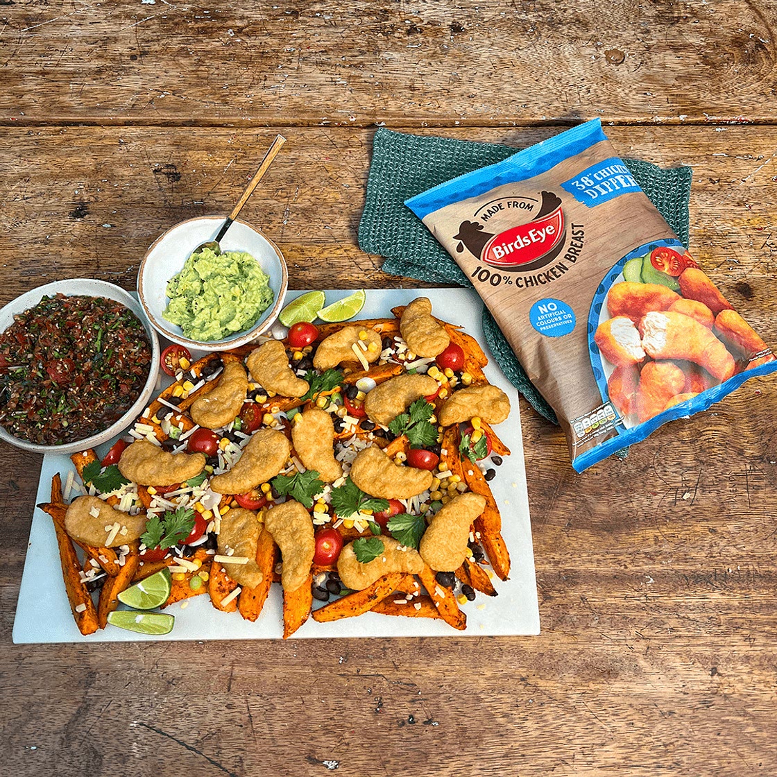 Ciara’s Loaded Chicken Dippers & Sweet Potato Wedges