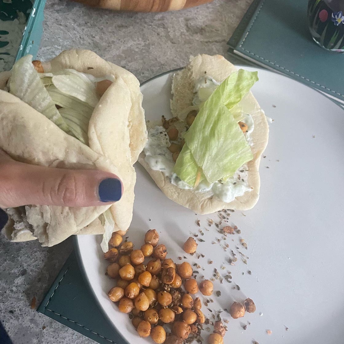Spicy Chickpea Gyros