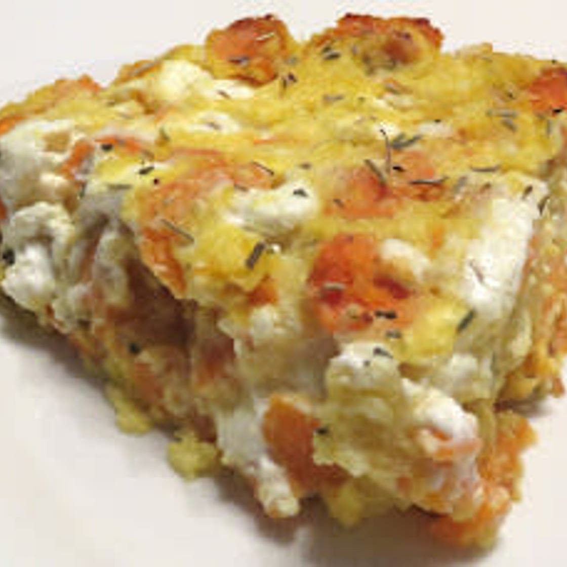 Clafoutis de carottes au chévre et curry : 100 calories