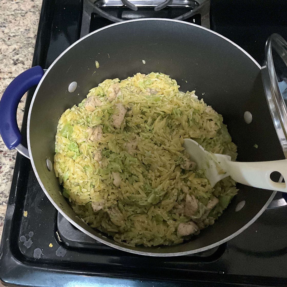 Creamy Chicken Mozzarella Orzo