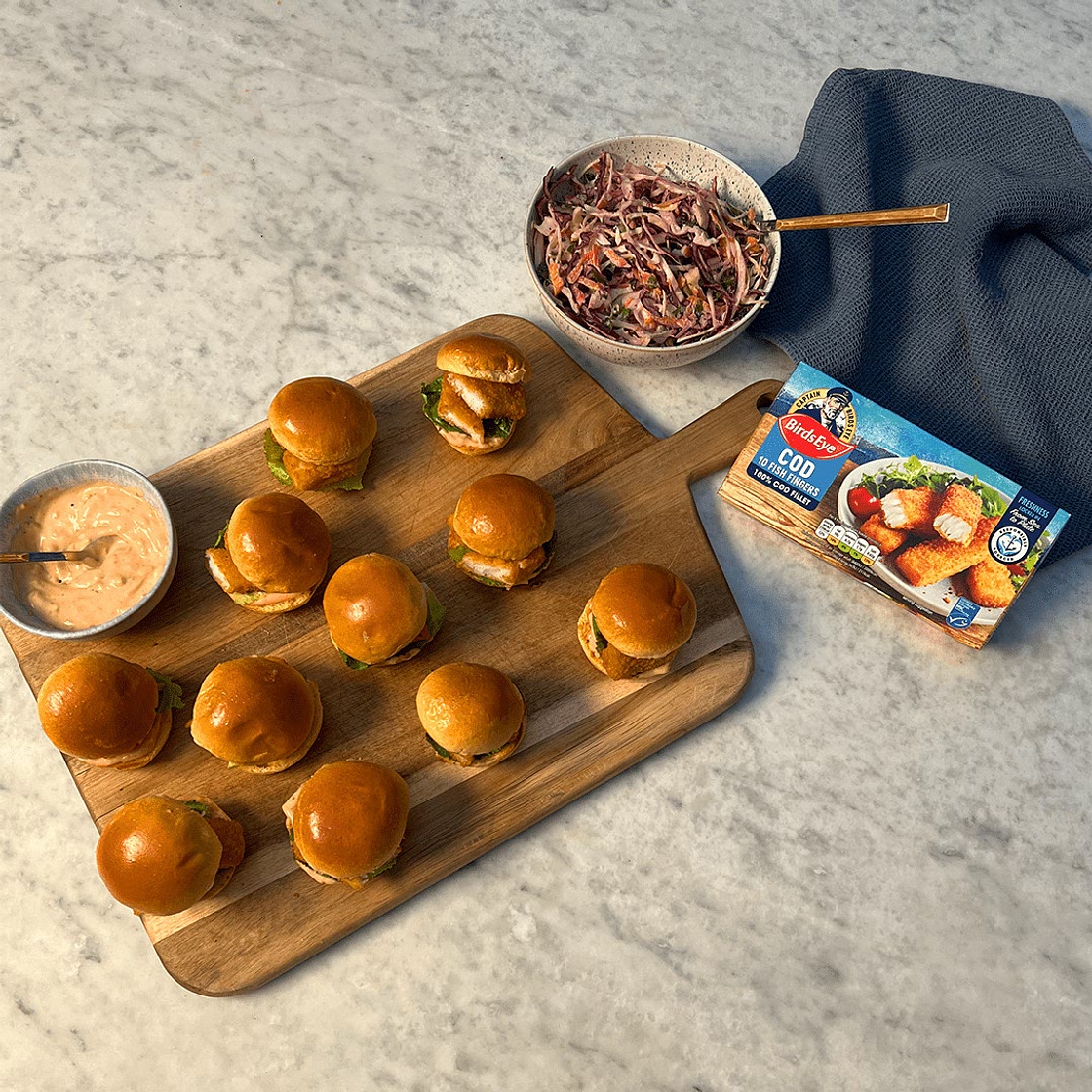 Ciara’s Thousand Island Fish Finger Sliders
