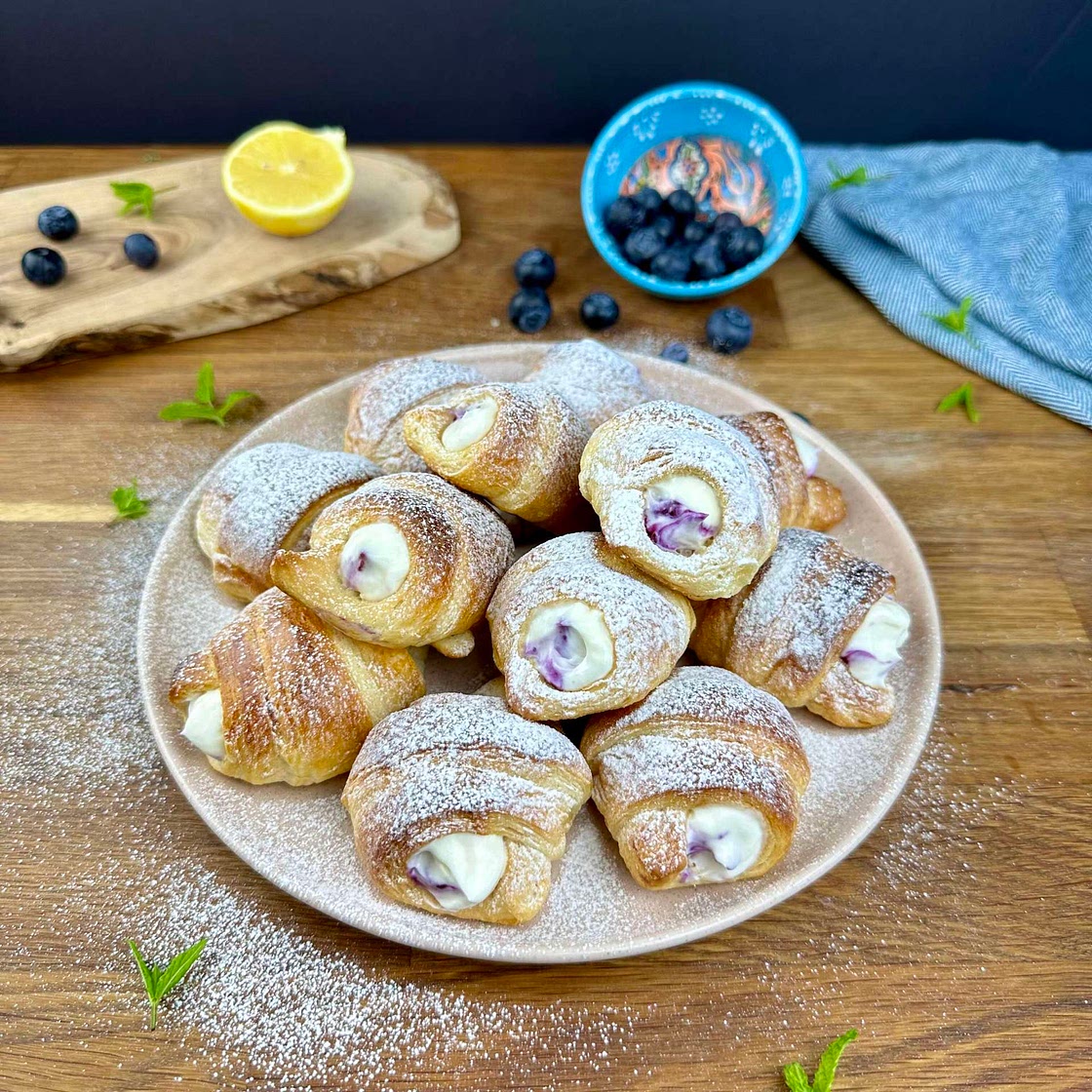 Mini Cream-Stuffed Croissants
