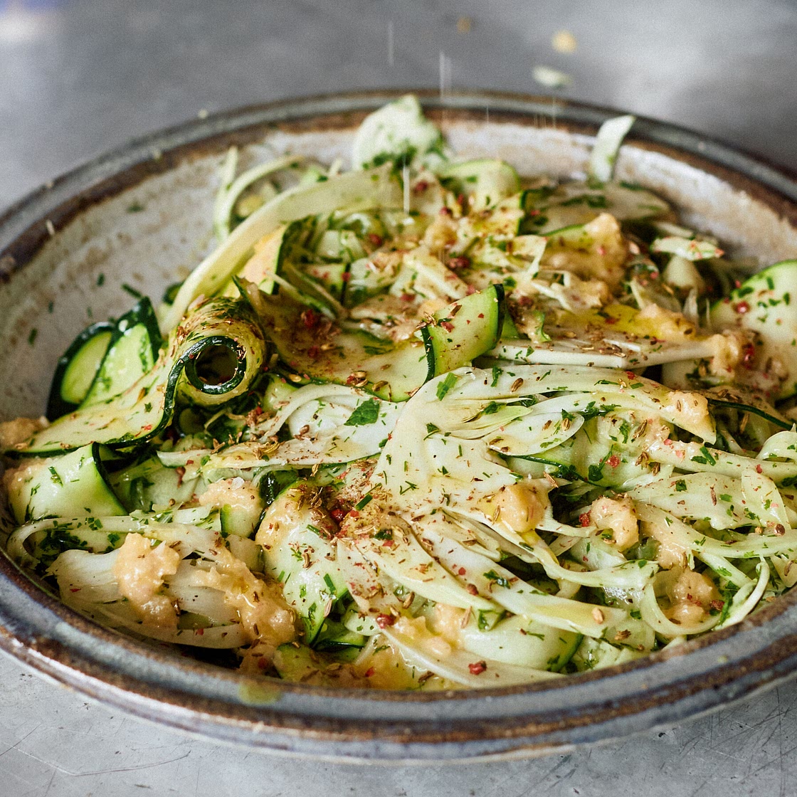 The Ottolenghi Test Kitchen’s Fennel and Courgette Salad with Preserved Lemon Dressing