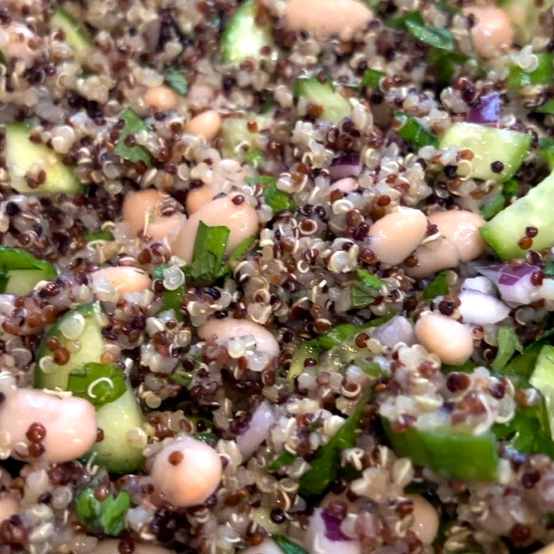 Northern Bean Quinoa Salad 