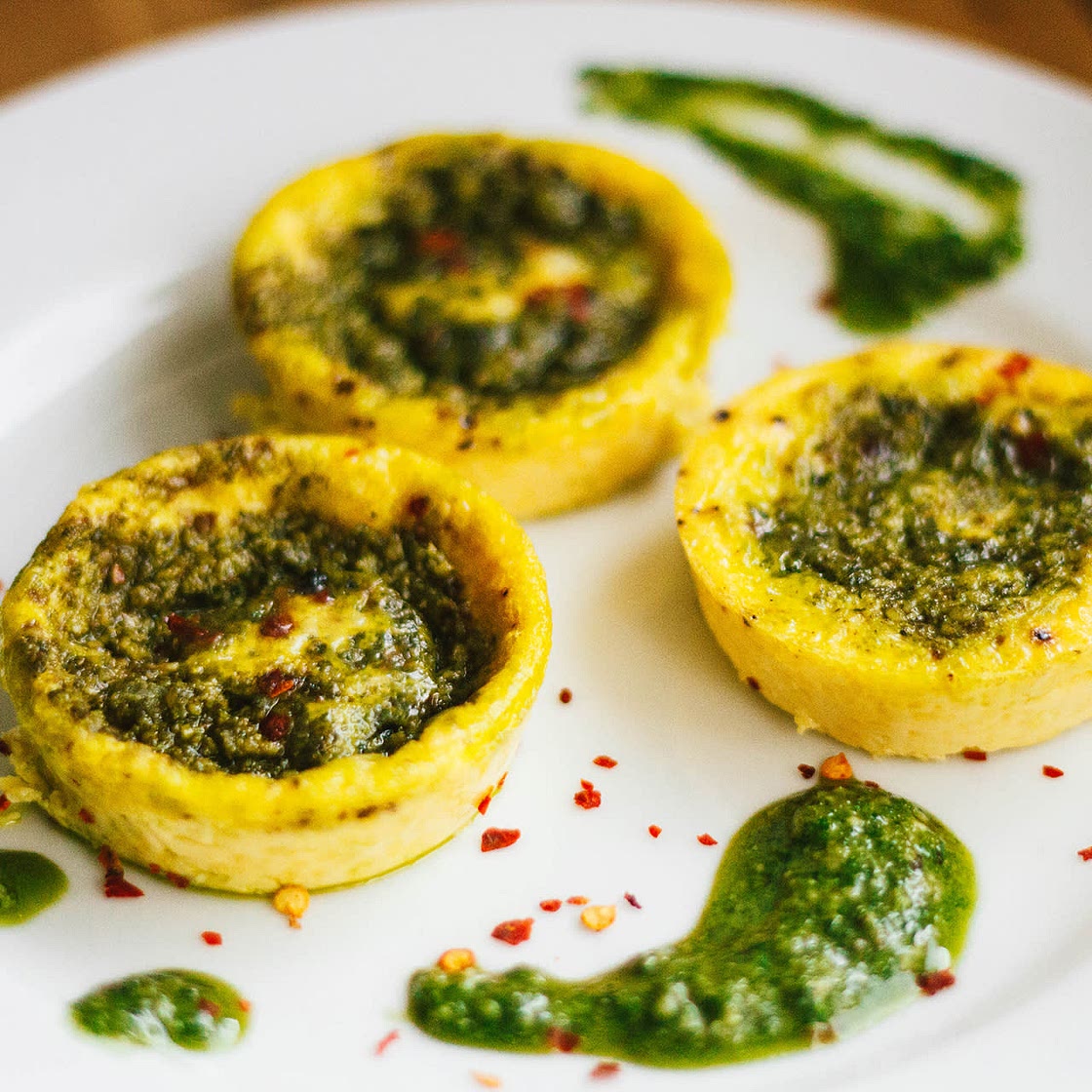 Vegan Pesto Eggs