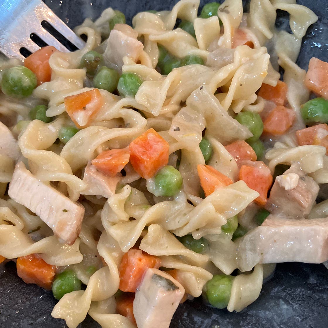 Chicken Pot Pie Noodles Recipe