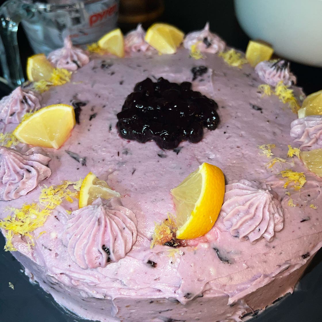Gluten-Free Lemon Blueberry Layer Cake (Dairy-Free)