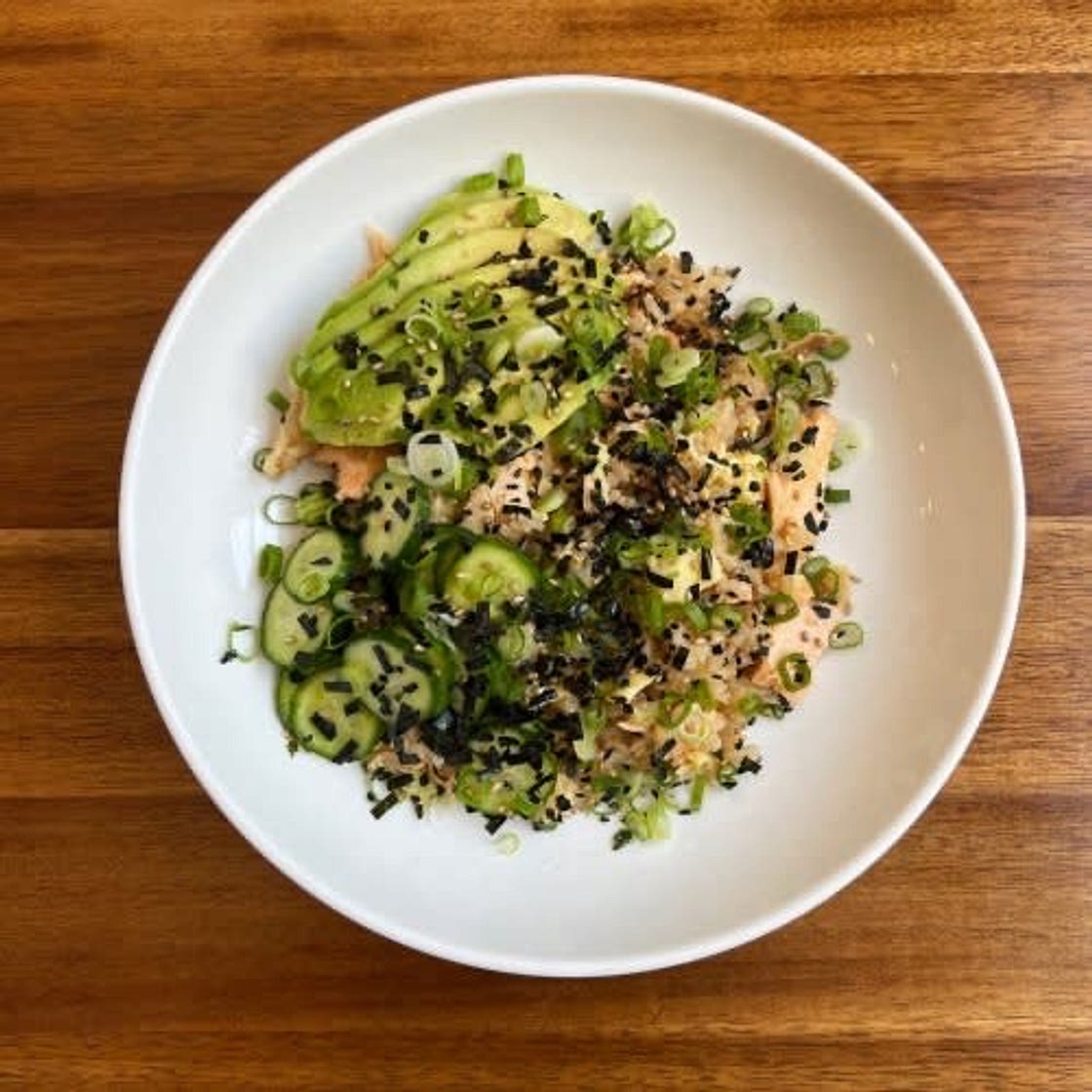 Rice Cooker Salmon Rice Bowl